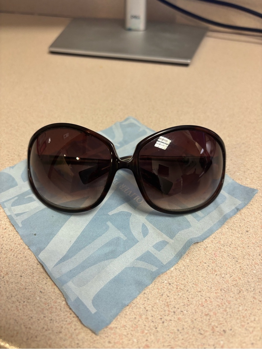 Oliver Peoples Oversized Brown Gradient Women's Sunglasses